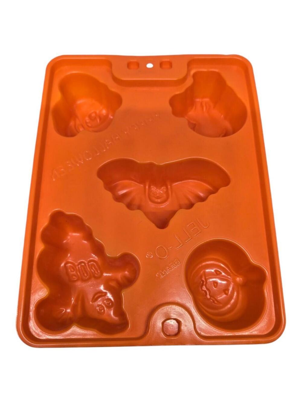 4 Orange JELL-O Happy Halloween Jigglers Molds Great Condition, Jello Shots